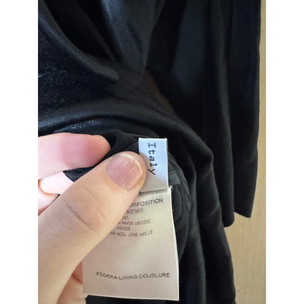 Balenciaga Black Dress Vintage Deadstock NWT Bow Neck Dolman Sleeve Wool Italy - Picture 8 of 10